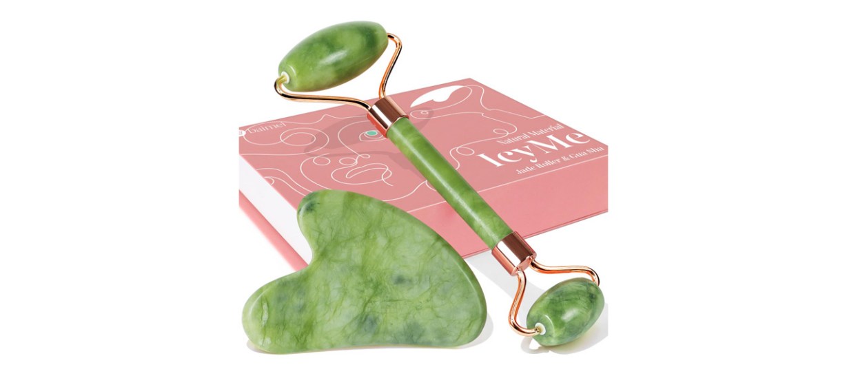 Best BAIMEI Gua Sha &amp; Jade Roller Facial Tools Face Roller and Gua Sha Set