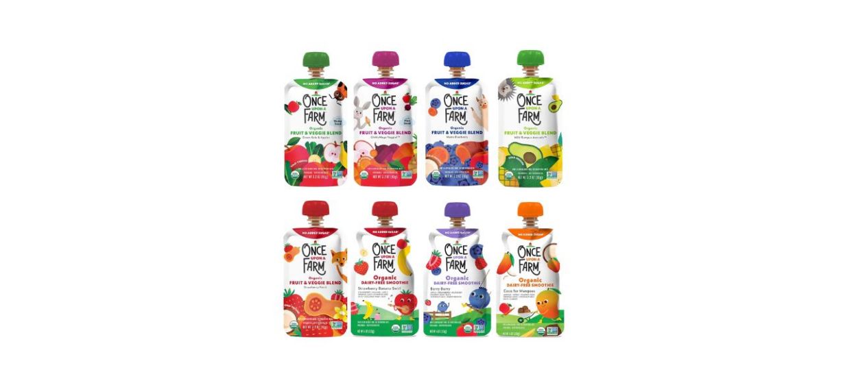 8 pouches of Jennifer Garner’s Once Upon a Farm Baby Food in varying flavors 8 pouches of Jennifer Garner’s Once Upon a Farm Baby Food in varying flavors