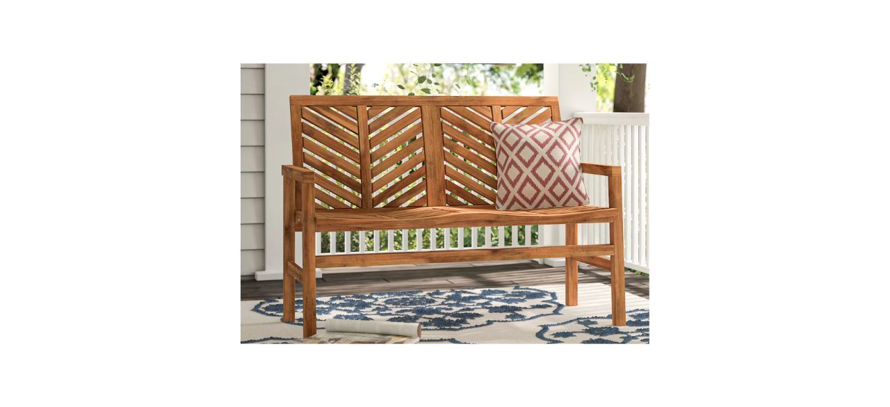 Lark Manor Brown Harbison Acacia Outdoor Bench