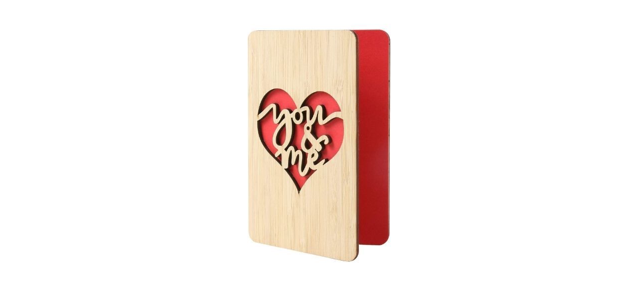 Best Della Stella Wooden Romantic Valentines Day Card