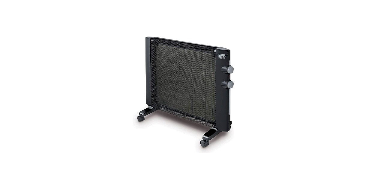 DeLonghi Mica Thermic Panel Heater, black, on white background