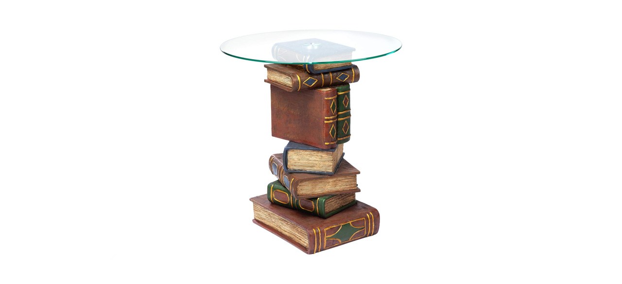 Design Toscano Stacked Book Volumes Vintage Decor End Table