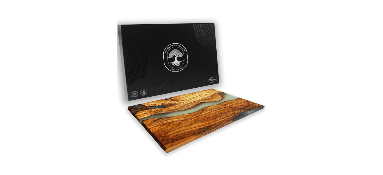 Best Designium Handmade Olive Wood Cutting Board with Resin