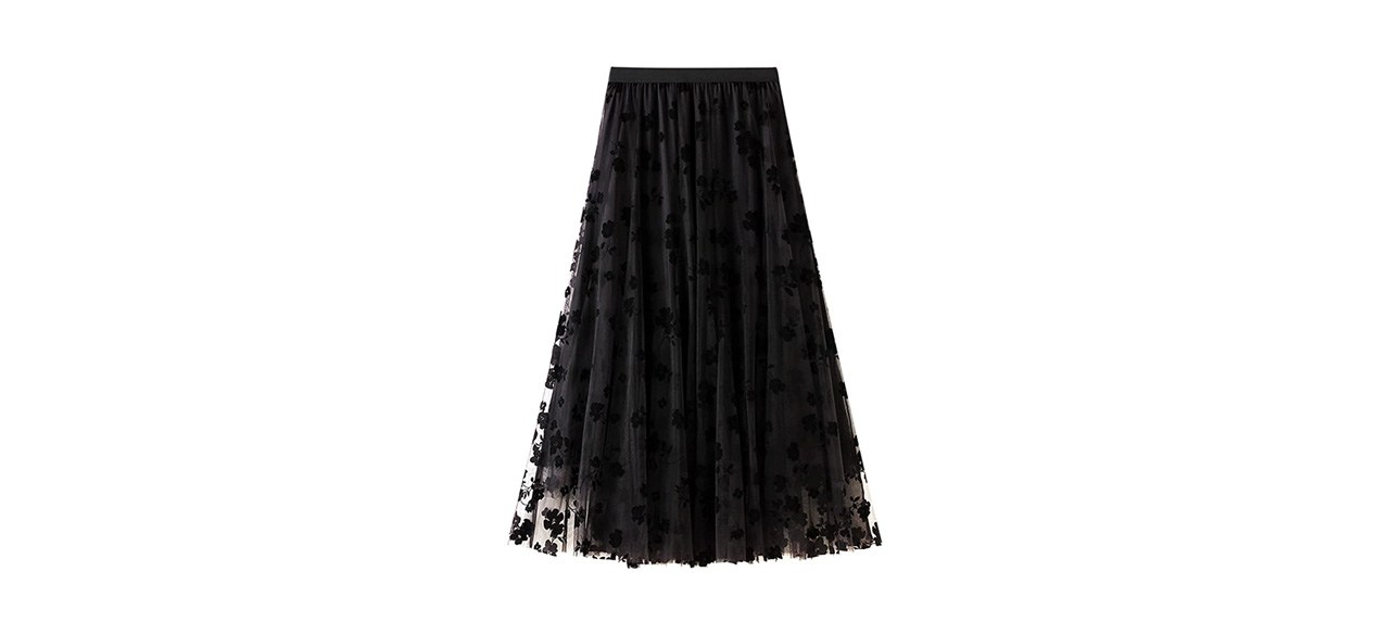 Best Dirholl A-Line Fairy Tulle Midi Skirt