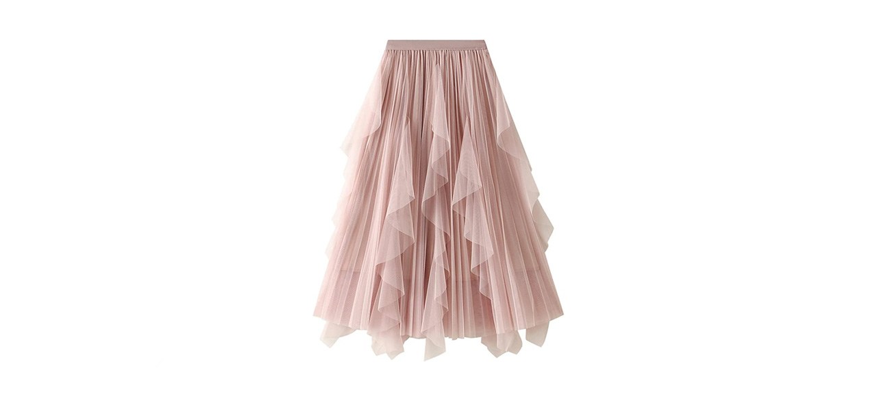 best Dirholl A-Line Tulle Midi Skirt