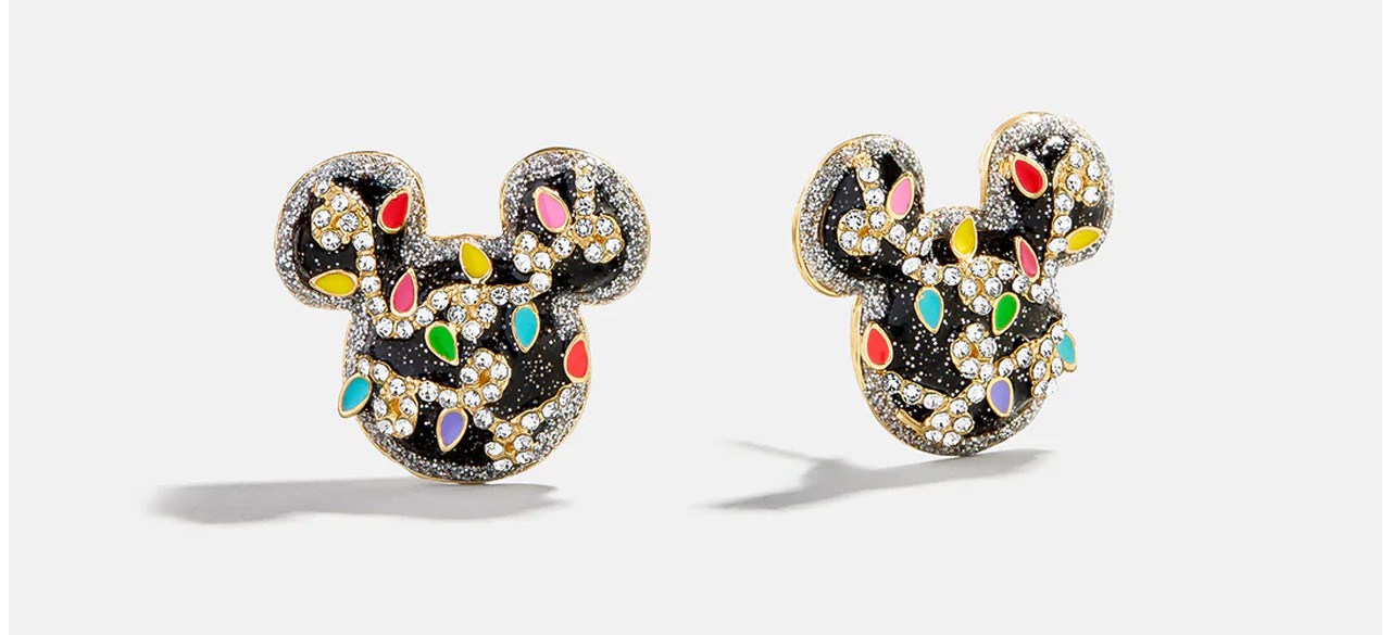 Disney Mickey Mouse Christmas Lights Stud Earrings