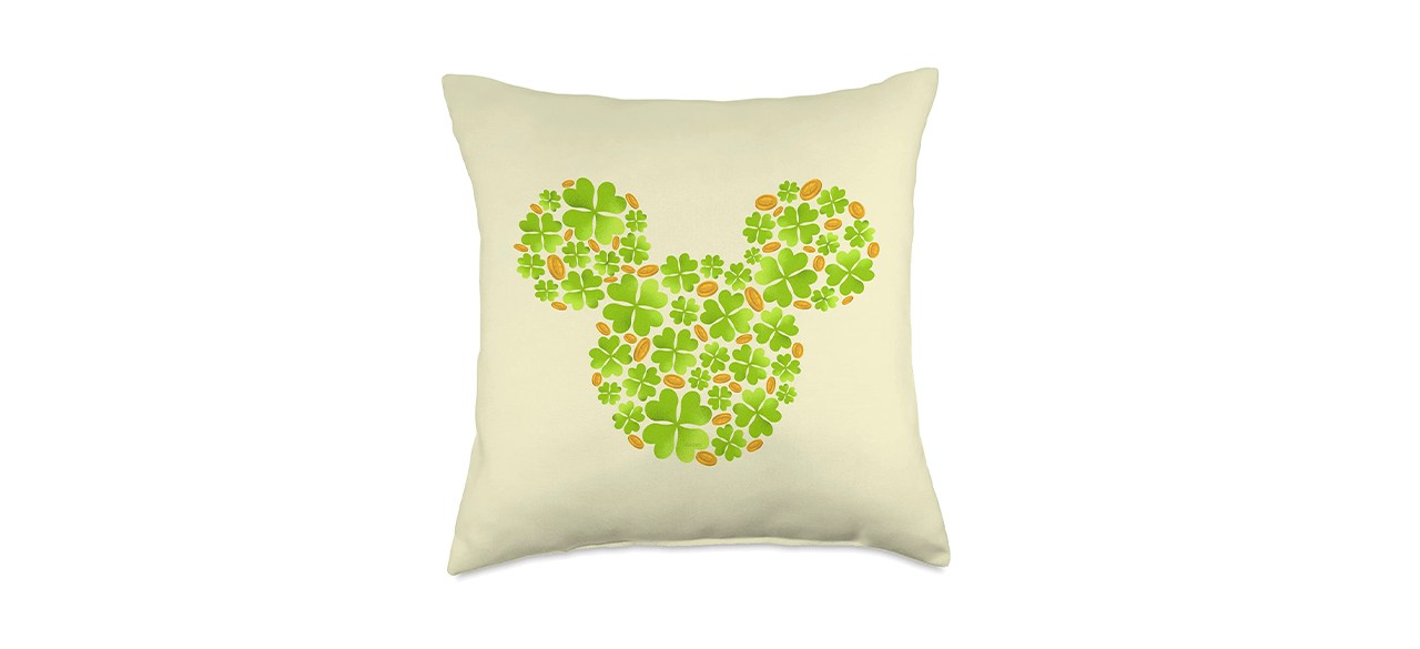 Best Disney Mickey Mouse Lucky Shamrock Pillow Throw