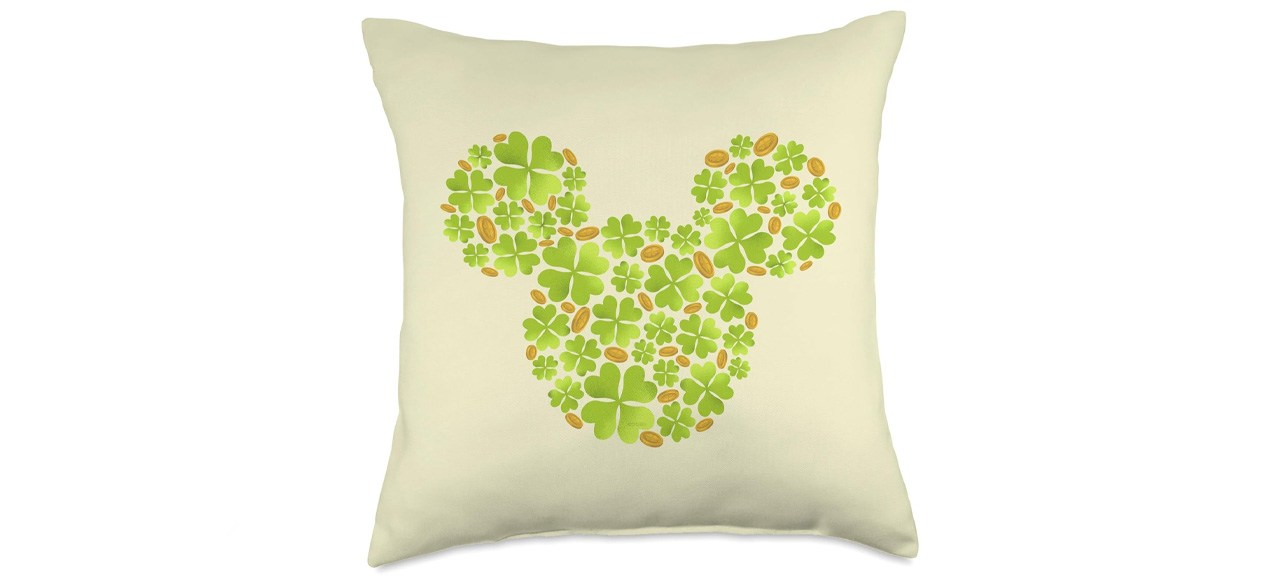 Best Disney Mickey Mouse Lucky Shamrock Pillow Throw