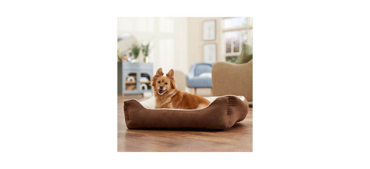 Frisco Faux Suede Bolster Dog Bed