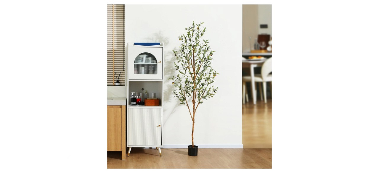 best DR.Planzen 6 ft Artificial Olive Plants with Realistic Leaves and Natural Trunk