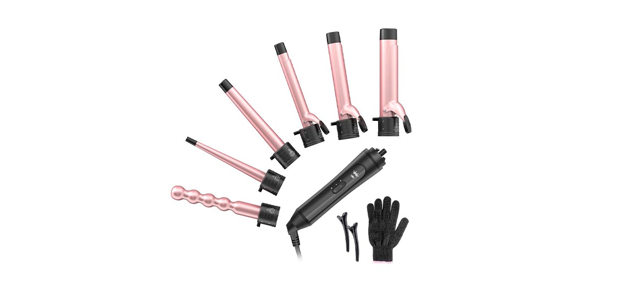 Duomishu 6-in-1 Curling Iron Set