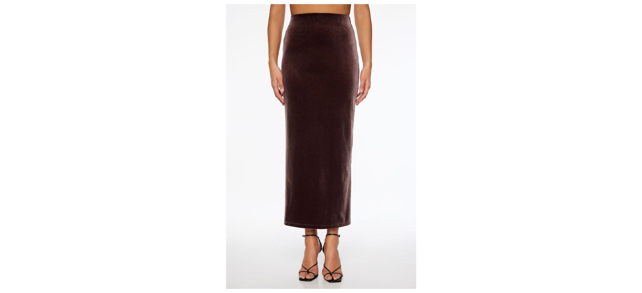 Dynamite Arya Velvet Tube Maxi Skirt