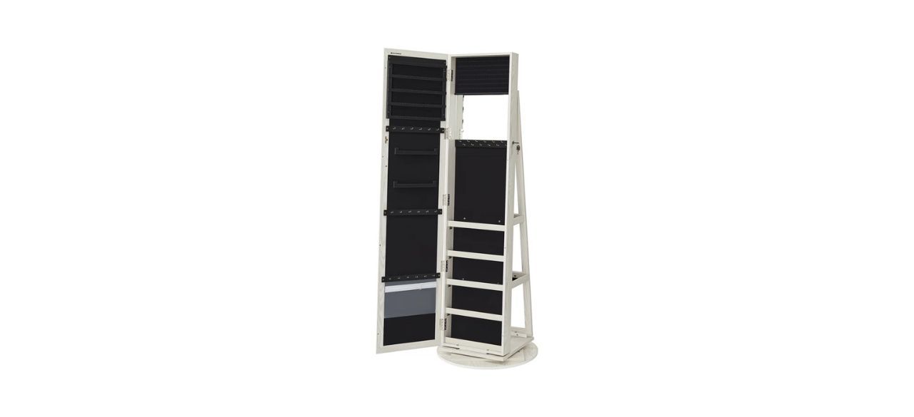 Best Ebern Designs Quakertown Jewelry Armoire with Mirror