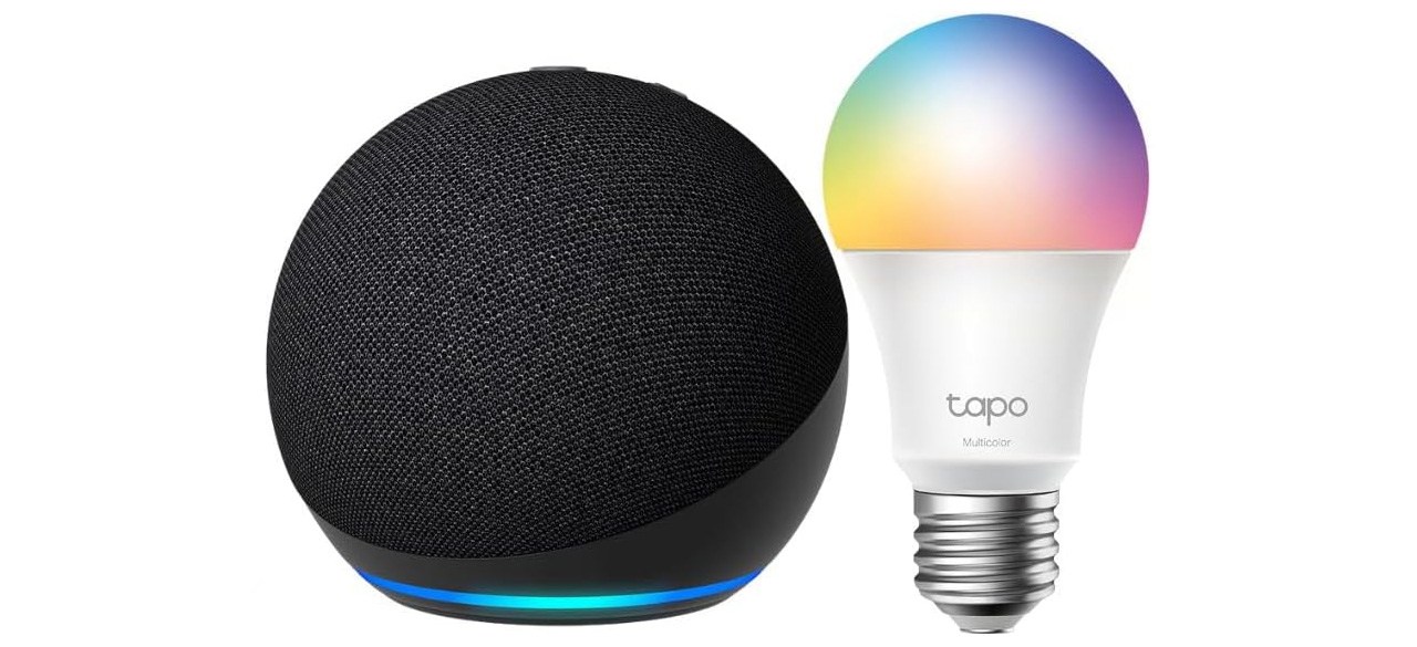 Echo Dot with TP-Link Tapo Smart Color Bulb