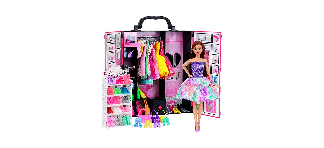 Best Ecore Fun Fashion Doll Wardrobe Closet with Clothing and Accessories