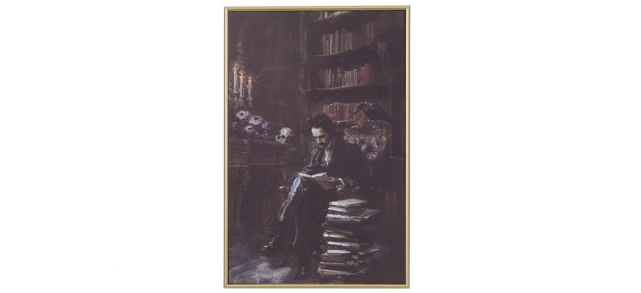 Edgar Allan Poe Reading Wall Decor