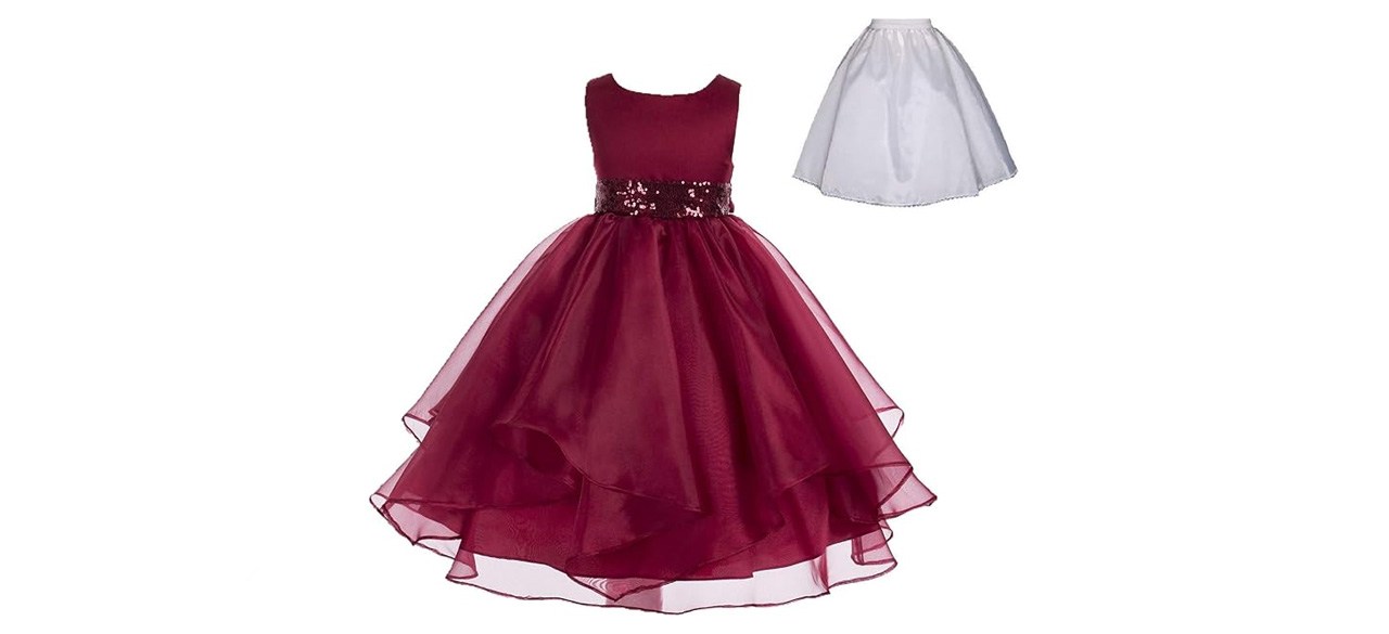 Ekidsbridal Ruffled Organza Flower Girl Dress