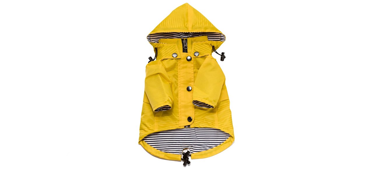 Ellie Dog Wear Yellow Zip Up Dog Raincoat