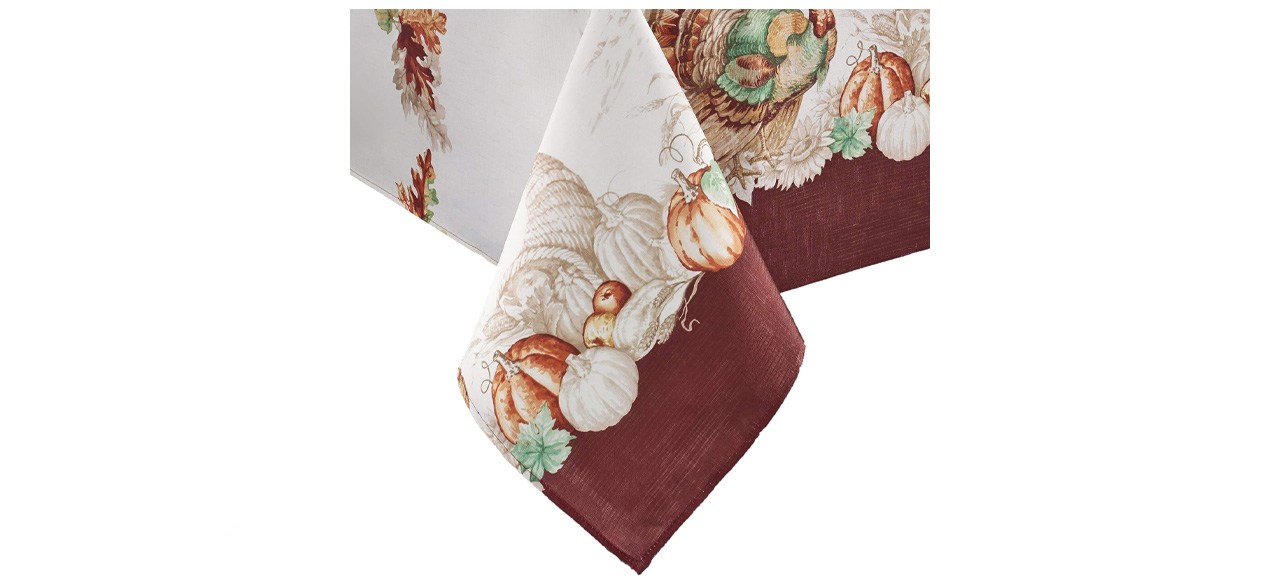 Elrene Holiday Turkey Bordered Fall Tablecloth