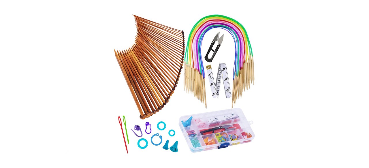 best Equiss Bamboo Knitting Needles Set