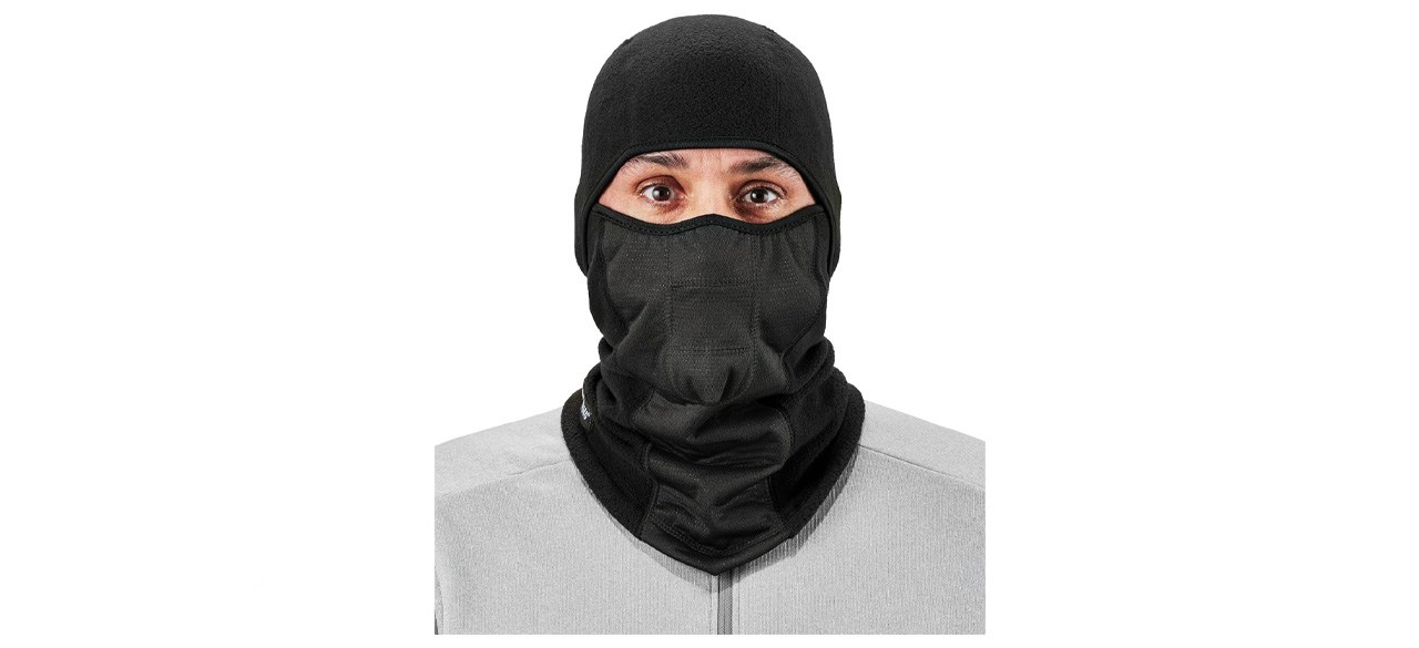 Ergodyne Black Wind-Proof Hinged Balaclava Face Mask