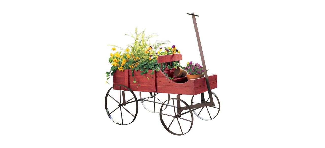 Collections Etc Amish Wagon Garden Planter