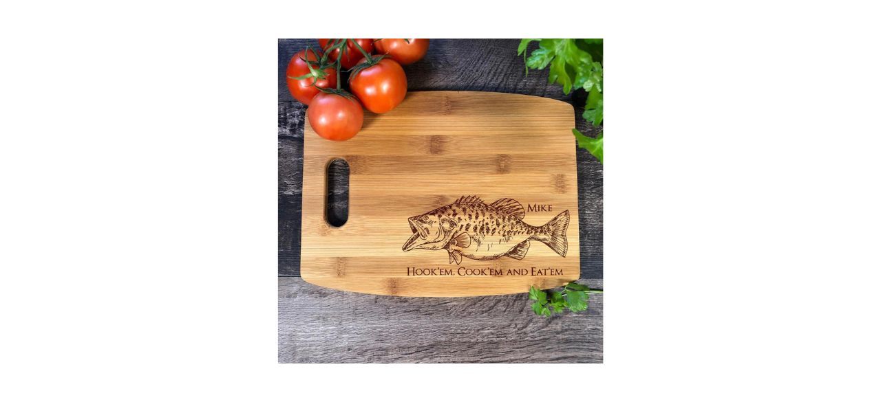 CustomizeFastGifts Hook'em Cook'em Eat'em Personalized Cutting Board