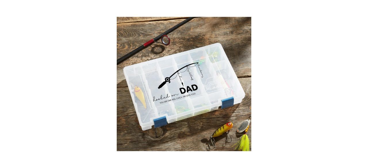     PersonalizationMall Hooked On Dad Personalized Fishing Box