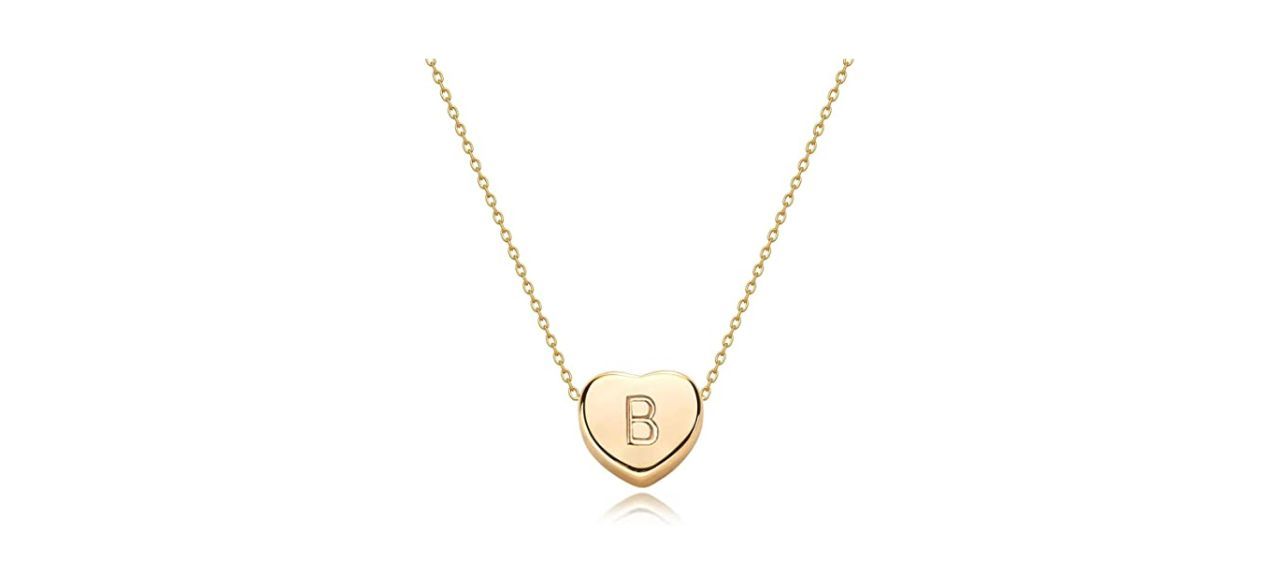 Best Fettero Tiny Gold Initial Heart Necklace