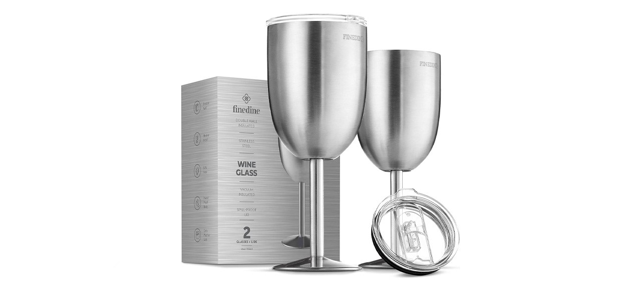 FineDine Stainless Steel Wine Glasses