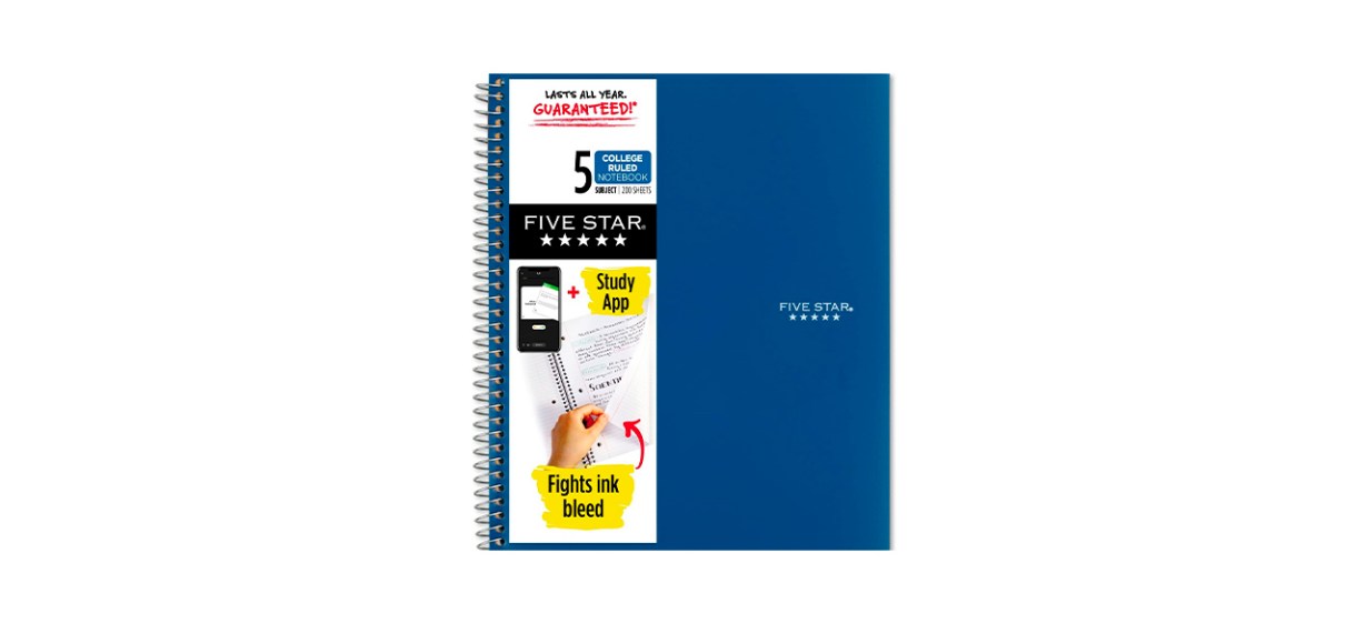 Best Five Star Five-Subject Notebook