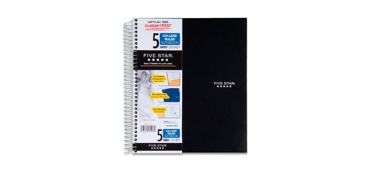 Best Five Star Five-Subject Spiral Notebook