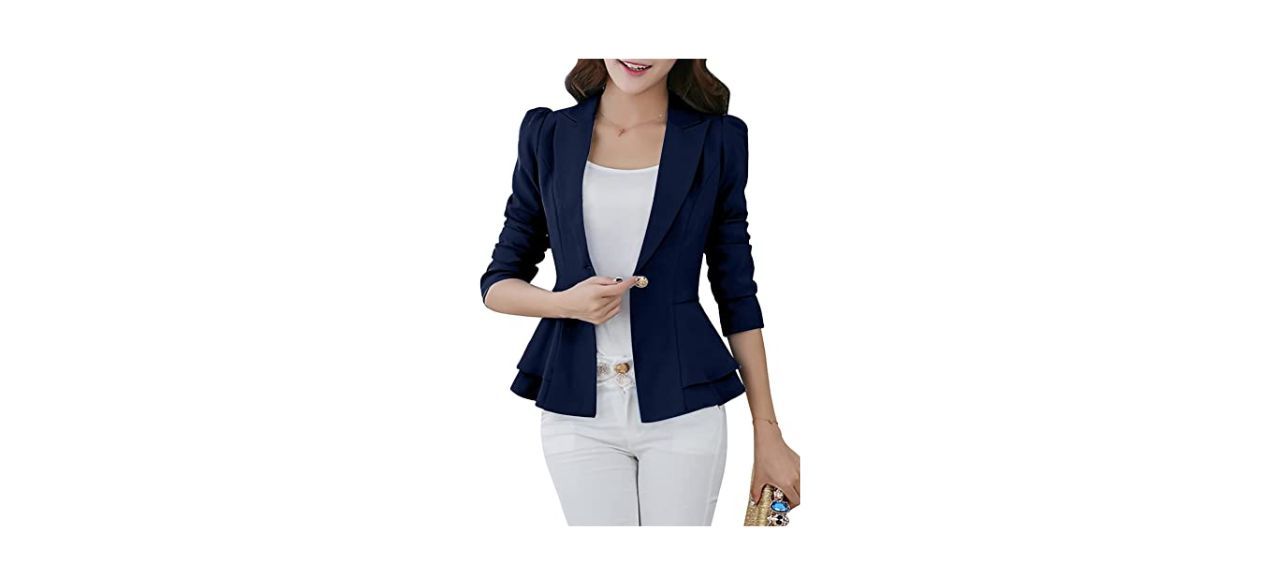 Best Flitay Long-Sleeved Peplum Blazer