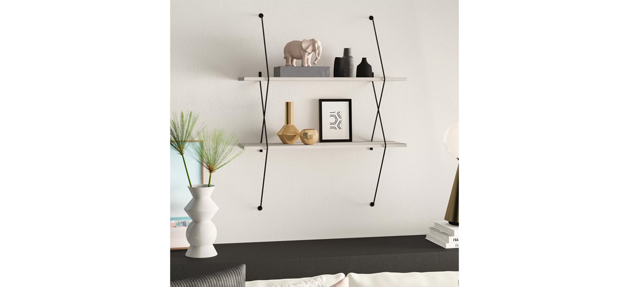 Mercury Row Staats 2-Piece Tiered Shelf