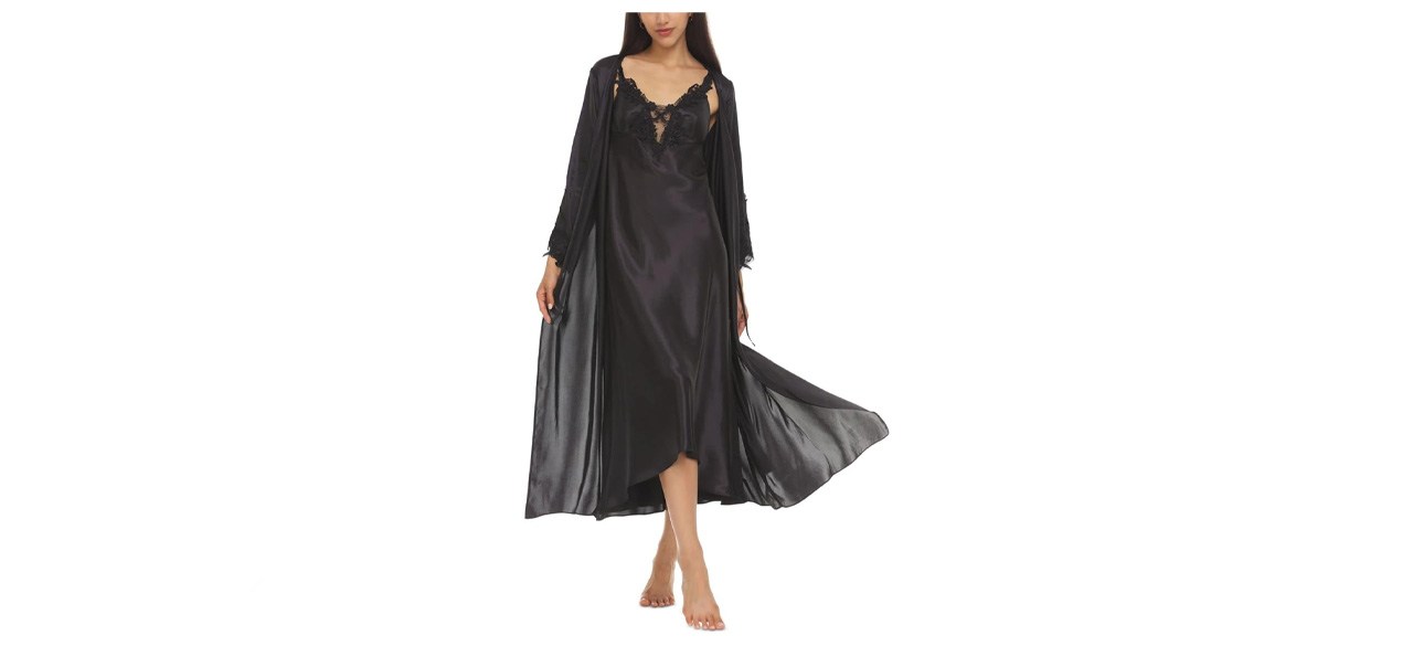 Flora Nike Nike Plus Size Stela Satin Venice Trim Rob by Flora