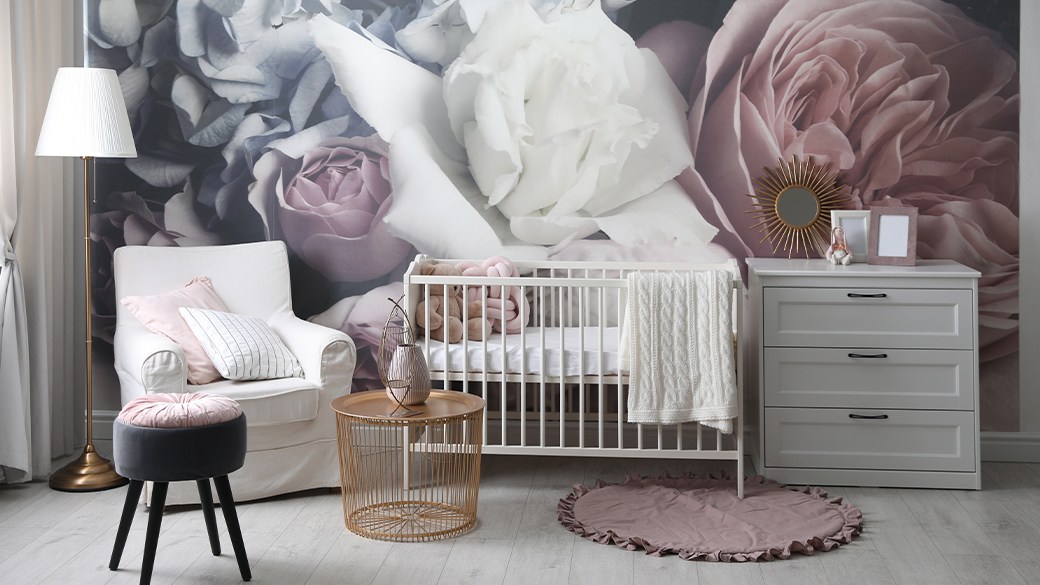 Delightfully Floral Nursery Rooms  Floral Removable Wallpapers for  Children  coloraydecorcom