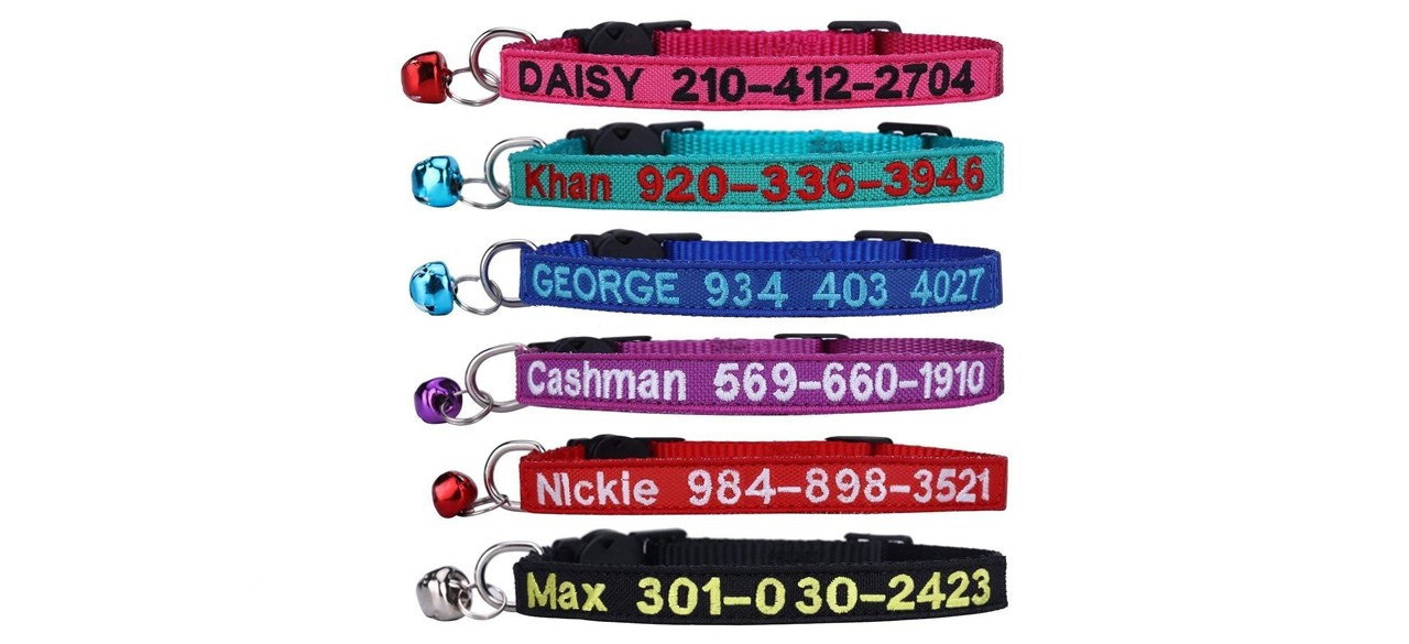 customizable cat collars with bells