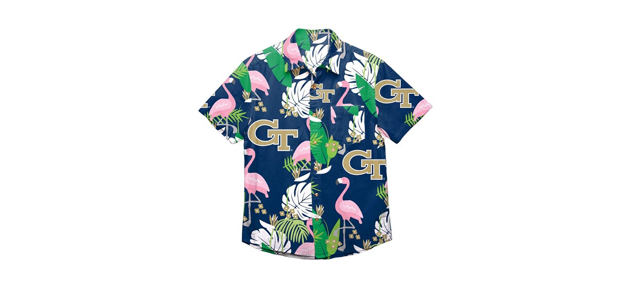 FOCO NCAA Floral Button-Up Shirt