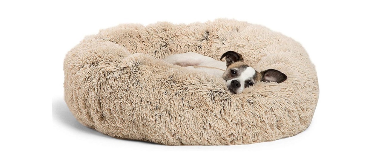 Best Friends by Sheri The Original Calming Shag Fur Donut Cuddler Cat &amp; Dog Bed