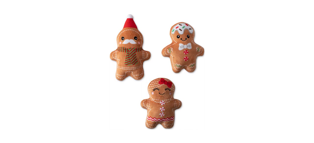 Best Fringe Studio 3-Piece Gingerbread Everything Plush Pet Toys