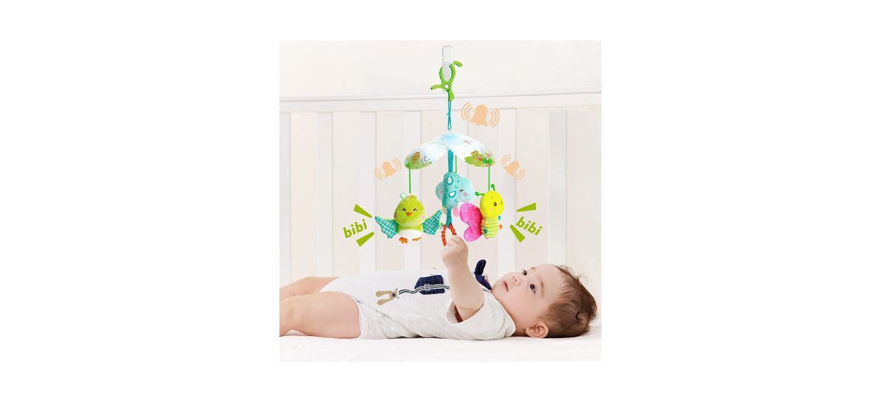 Funsland Clip-on Car Seat Toy with Rattles