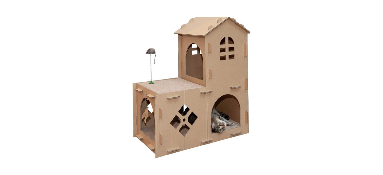 best Furhaven Farmhouse Multi-Level Cat Scratcher Hideout