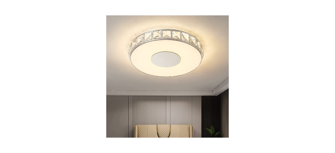 Best Galtlap Crystal Round LED Dimmable Ceiling Light