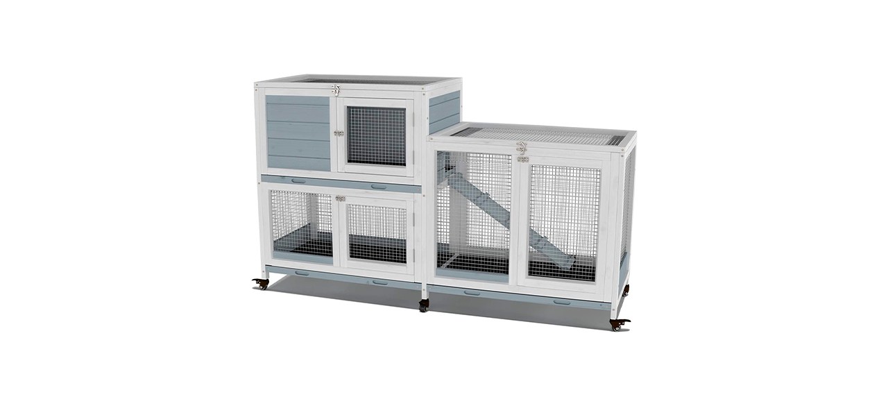 Best GDLF Two-Floor Wooden Indoor Bunny Hutch