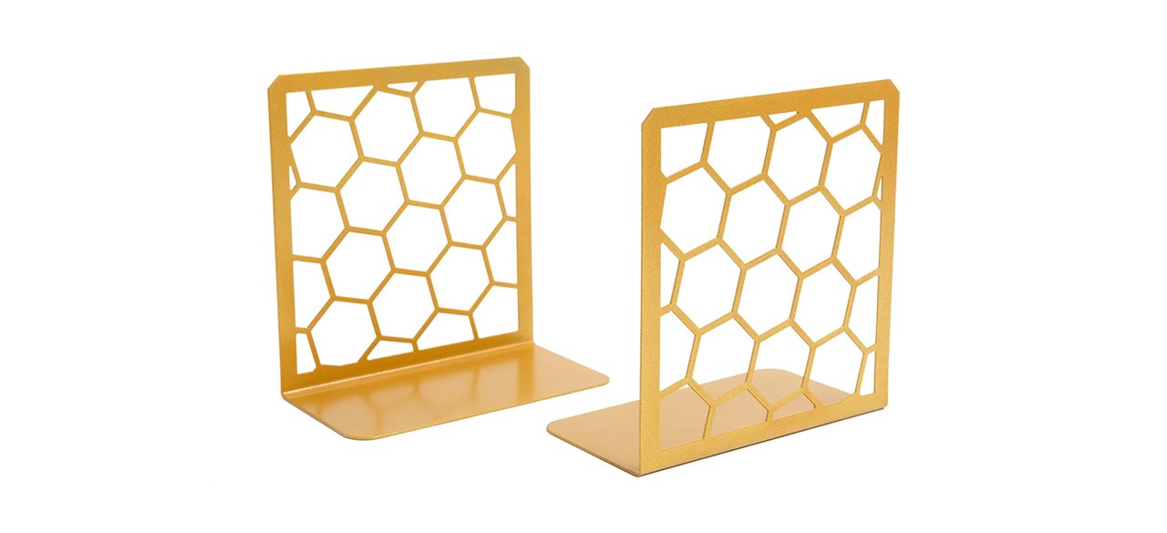 best Geomod Geometric Gold Honeycomb Bookends