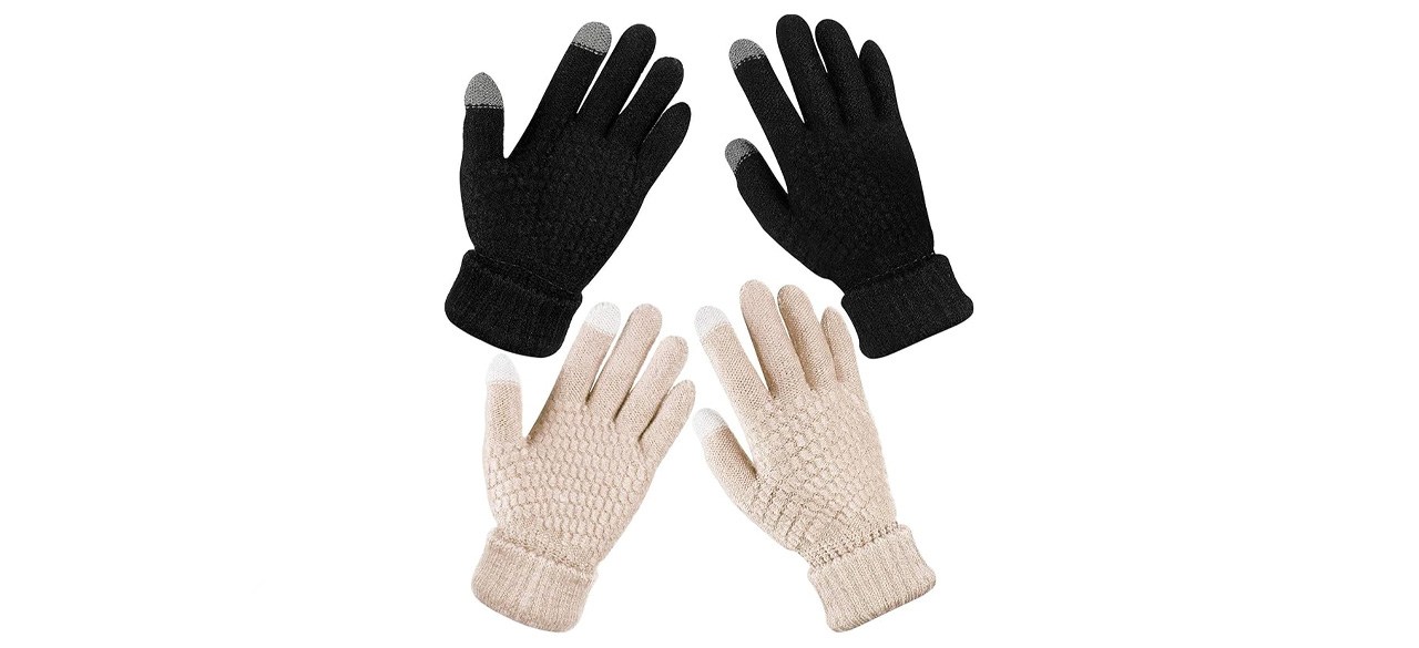 Geyoga Elastic Cuff Winter Warm Fleece Gloves