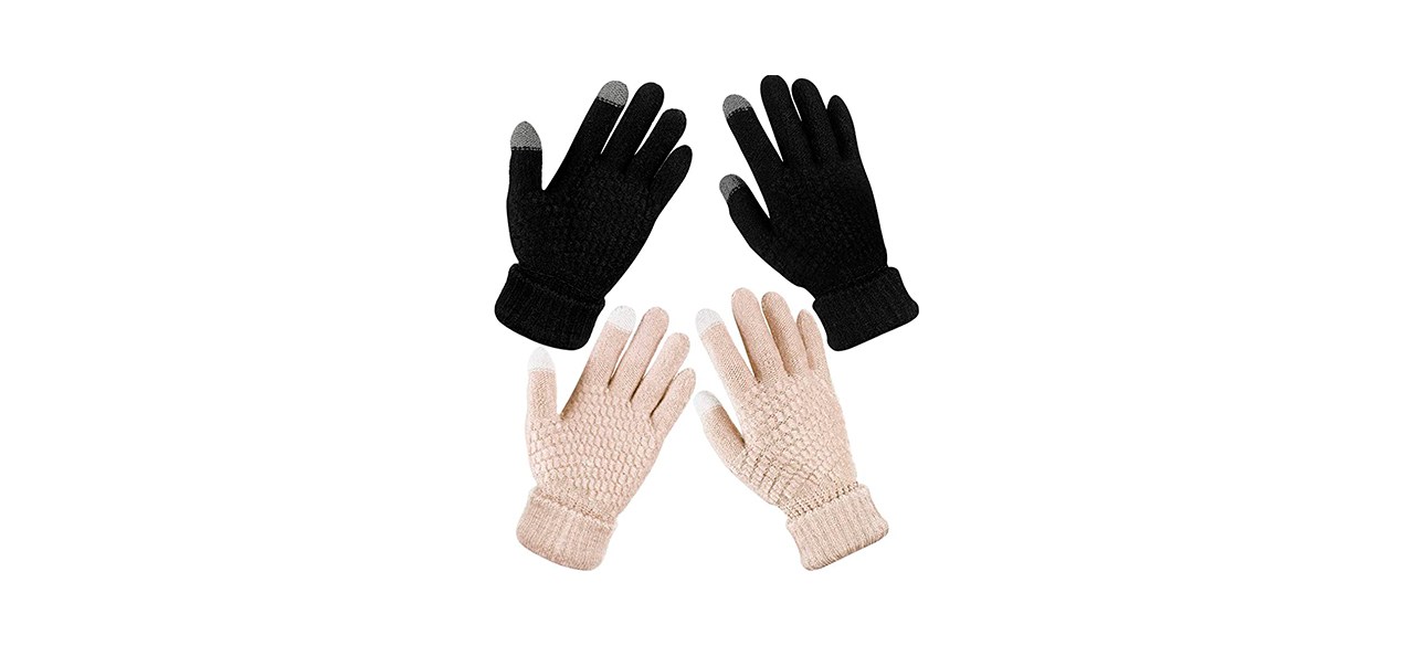 Best Geyoga Elastic Cuff Winter Warm Fleece Gloves