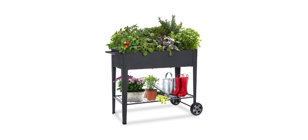 Foyuee Raised Planter Box with Legs