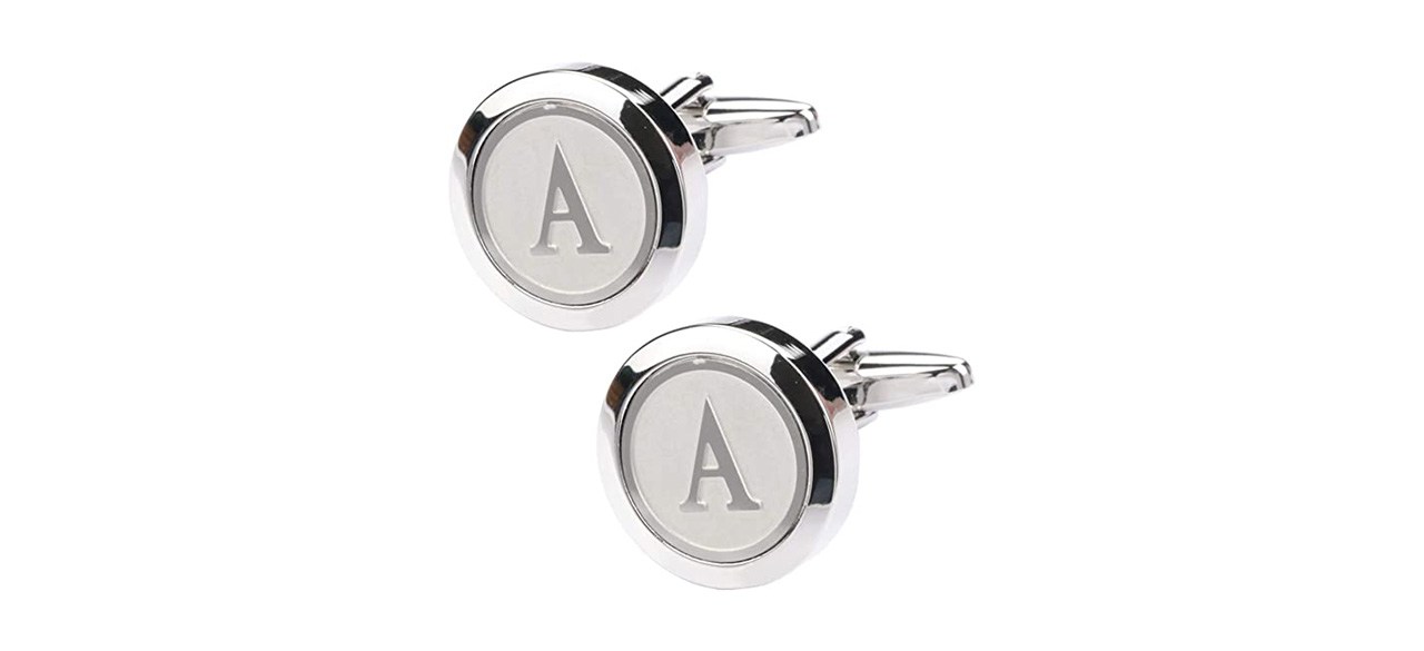 Dannyshi Men's Classic Stainless Steel Initial Cufflinks