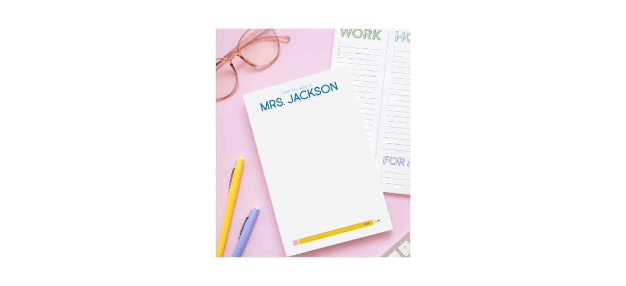 Joycreativeshop Teacher Personalized Notepad